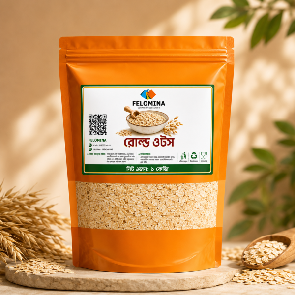 Oats Orange FELOMINA Premium Rolled Oats 1 Kg